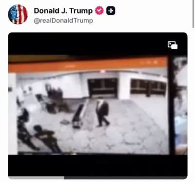 ווידיאו פונעם שיסער ביים זיך ארייניאגן צום דינער דורך די לאבי