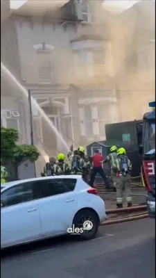 נאך סצענעס פון די פייער ביי ישיבת מתיבתא סטעמפארד היל לאנדאן