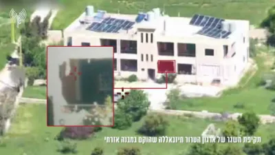 נעכטן האבן צה"ל קרעפטן פארניכטעט א חיזבאללה ראקעט לאנטשער וואס איז געווען באהאלטן אינערהאלב א ציווילע געביידע אין דרום לבנון.