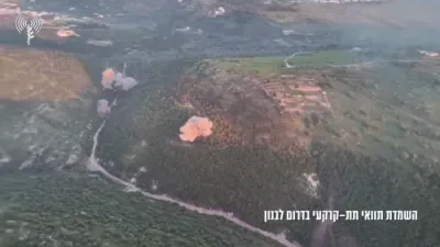 פרישע ווידעא צייגט ווי די צה"ל פארניכטעט פרישע חיזבאללא טונעל אין לבנון פון דערהייעך 