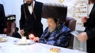 הרה"ק רבי יעקב מאיר שכטער שליט"א ביי סעודת ל"ג בעומר תשפ"ו לפ"ק - מעמד לחיים לרגל הו"ל ספרו החדש "יפה ירושתינו" על ספה"ק משיבת נפש ח"א יו"ל ע"י מכון 'דורשי יחודך' בראשות הרה"ג רבי אליעזר וואלדמאן שליט"א