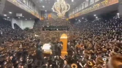 חלק ג': פולע ווידיאוס פון די הכנסת ספר תורה בחצר הקודש סאטמאר