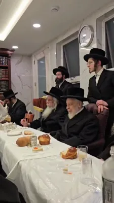 יומא דהילולא של הרה"ק בעל טל חיים מליסקא זי"ע אצל נכדו כ"ק אדמו"ר מהיבנוב שליט"א