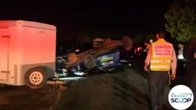ערייוו טעקסי דרייווער האט פארלוירן קאנטראל אין מאנסי