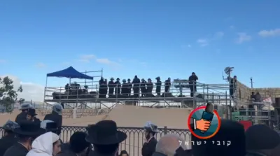 ערשטע בילדער פון די הדלקה דורך כ"ק אדמו"ר מבאיאן שליט"א 