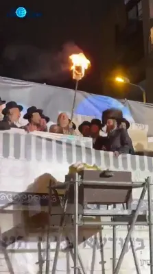 פייערליכע ריקודים ביי הרה"ק רבי יעקב מאיר שעכטער שליט"א אין ירושלים 