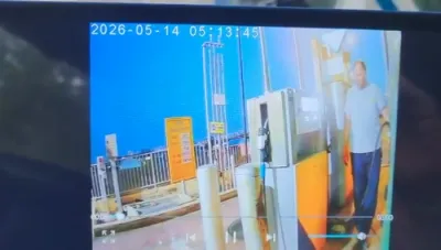 א דרייווער אין מדינת ישראל איז געראטעוועט געווארן ווען בשעת'ן אנפולן געז, האט א טראק אריינגעפלויגן אינעם גאז סטאנציע