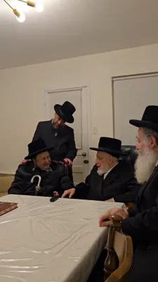 כ"ק אדמו"ר מסקאליע שליט"א בביקור אצל כ"ק אדמו"ר מליסקא שליט"א