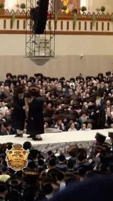 ווידיאוס פון די הכנסת ספר תורה יעצט ערב שבועות דורך כ"ק אדמו"ר וויזניץ שליט"א 