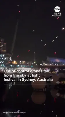 ניינציג דראונס האבן פלוצלינג געליטן א טעכנישע פראבלעם און זענען אריינגעפאלן גלייך אינעם סידני האוון, איבעררייסנדיג די באקאנטע 'וויוויד' פארשטעלונג און איבערלאזנדיג די פילע צושויער אין גרויס שאק.