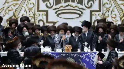 ווידיאו פון שמחת החתונה בחצר הקודש באבוב 45