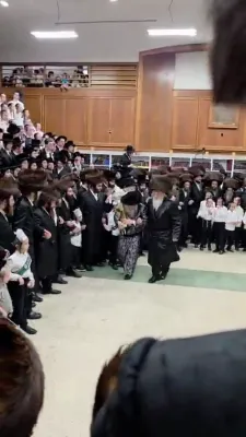 לעבעדיגע ריקודים ביים הכנסת ספר תורה פון ר' ליפא פריעדמאן בראשות כ"ק אדמו"ר מסאטמאר שליט"א 