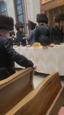 שבע ברכות שע"י ביהמ"ד לב אהרן דסאטמאר שכונת סאוט 8 וויליאמסבורג לכבוד הדומ"ץ שליט"א
