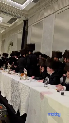 שמחת החתונה פון בת הנגיד ר' ליפא פריעדמאן שליט"א בהשתתפות אדמורים ורבנים שליט"א