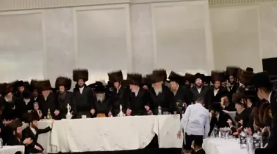 שמחת החתונה פון בת הנגיד ר' ליפא פריעדמאן שליט"א בהשתתפות אדמורים ורבנים שליט"א