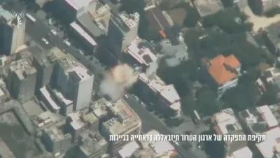 מדינת ישראל לופט פלאט האט חרוב געלייגט א חיזבאללה טעראר צענטער אין דאחיה, נאך לבנון'ס לעצטיגע אטאקעס אויף מדינת ישראל 