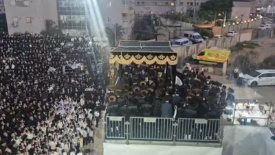 פולע ווידיאוס פון שמחת החתונה בחצר הקודש צאנז