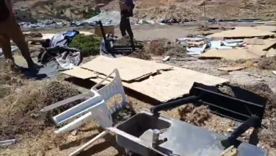 שטח C: חורבנות ביי 'גבעת יהודה' פירט צו היציגע געשלעגן און צוזאמענשטויסן