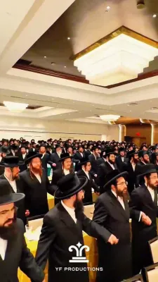 ערשטע ווידעא'ס פונעם גרויסארטיגן מעמד "יומא טבא" סיום חצי ש"ס בקרב חבורת אהבתי תורתיך דק"ק סאטמאר מאנסי