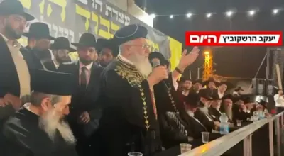 פראטעסט קעגן גזירת הגיוס בראשות הגר"י יוסף