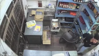 א לעפערד האט זיך אליינס אריינגעכאפט אין א פאסטקע נאך א שוידערליכע אטאקע אויף אן ארבעטער אין א סטאר אין אינדיע.