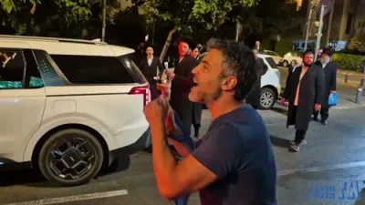 נעכטן נאכט: פאליציי האט אינטערווענירט ווען א פרייער האט זיך פארמאסטן מיט א חרדי'שע פראטעסט אינדרויסן פון די אטוירני דזשענעראל'ס היים