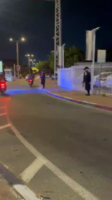 ערשטע סצענעס פון די מחאה פון חסידי גור קעגן איבער כלא 10