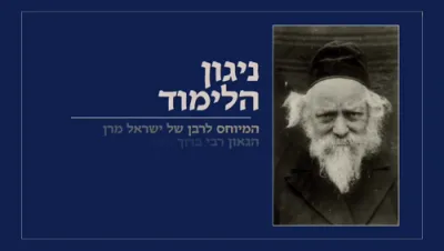 הגאון ר' דוב לנדא שליט"א ביי א שבע ברכות פון אן אור אייניקל, ווי  הרב ישראל מאיר שושן זינגט פאר א ניגון וואס איז מיוחס צו הגאון ר' ברוך בער זצ"ל 