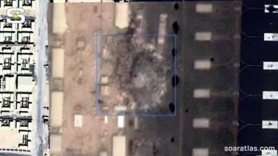נייע סאטעליט בילדער ווייזן דעם פארנעם פון די איראנער שאדנס ביי א וויכטיגע אמעריקאנער באזע אין קאוועיט.