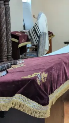 הרה"צ חיים מאיר האגער שליט"א, זון פון כ"ק האדמו"ר מוויזניץ שליט"א, ביים בלאזן שופר היינט אינדערפרי אין די קאנטרי בערג.