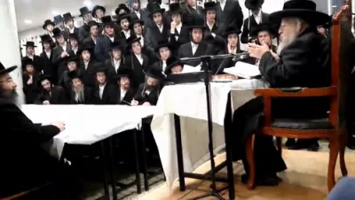פתיחת הזמן אין היכל ישיבה גדולה פינסק קרלין אין בני ברק.