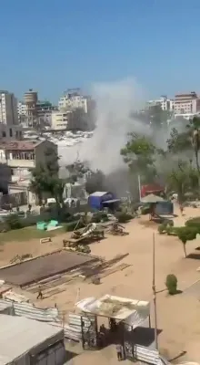 עזה אטאקע: צה"ל אטאקירט חאמאס פאליציי הויפטקווארטיר אין עזה סיטי; זעקס באריכטעט טויט.