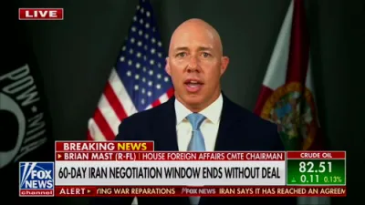איראן מלחמה: קאנגרעסמאן ברייען מאסט זאגט אז די אמעריקאנער וואפן זאפאסן "עקזיסטירן כדי מיר זאלן זיי נוצן פאר דיפענס און אפשרעקונג"