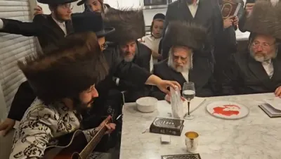 כ"ק אדמו"ר מבקשי השם שליט"א ביים ווילן שבת אין שכונת ווינדסאר הילס מאנטיסעלא