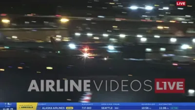 שרעקעדיג: א DHL קארגא פליגער גייט אויף אין פלאמען אויף די לאס אנדזשעלעס ראנוועי נאך א פראבלעם מיט די ברעיקס