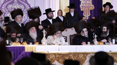 שמחת החתונה פון אן אייניקל ביי כ"ק אדמו"ר מסאטמאר שליט"א