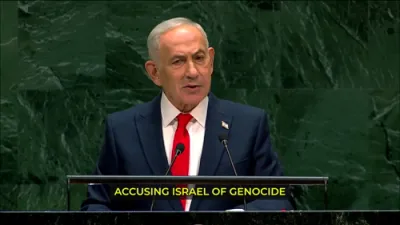 שטורעם אין די יו ען: נתניהו באצייכנט די עזה דזשענאסייד באשולדיגונגען אלס די "גרעסטע ליגנט פונעם יארהונדערט"