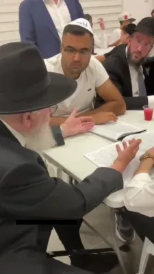 ראשי ישיבות און עסקנים באזוכן ישיבת לב לאחים אין קדימה