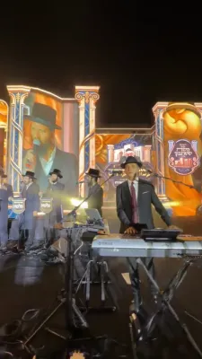 מעמד הנחת אבן הפינה פאר ישיבת עמודי התורה פון הגאון ר' משה שטערנבוך שליט"א
