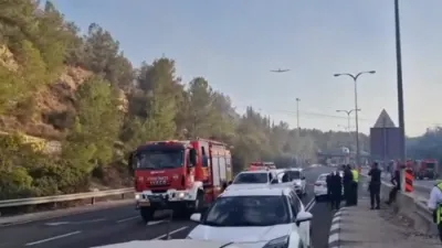 מאסיווע וואלד פייער נעבן 'בן שמן' צווינגט די עוואקואציע פון 400 באזוכער און שפארט אפ הויפט שאסייען