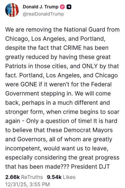 נעשאנעל גארד פארלאזט דעמאקראטישע סיטיס
פרעזידענט ט