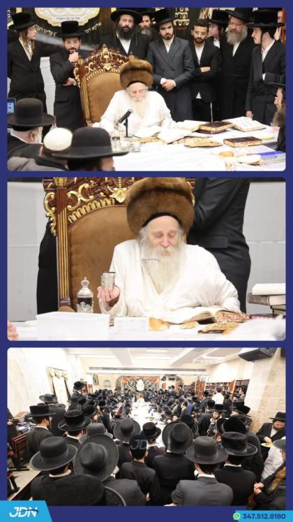 הגה"צ רבי יצחק מאיר מארגענשטערן ביים טיש לרגל פסח 