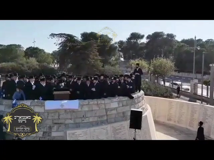 נאך בילדער כ''ק רבינו הגה''ק שליט"א מתפלל בבכיות נ