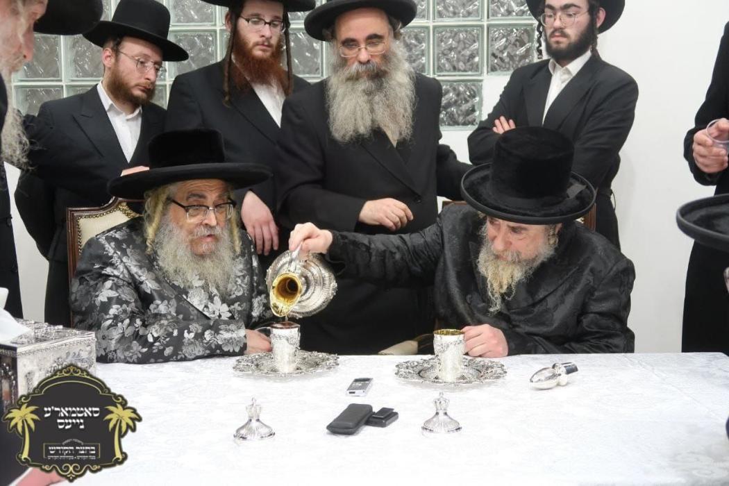 כ''ק רבינו הגה''ק שליט"א אויף א באזוך ביי כ"ק אדמו