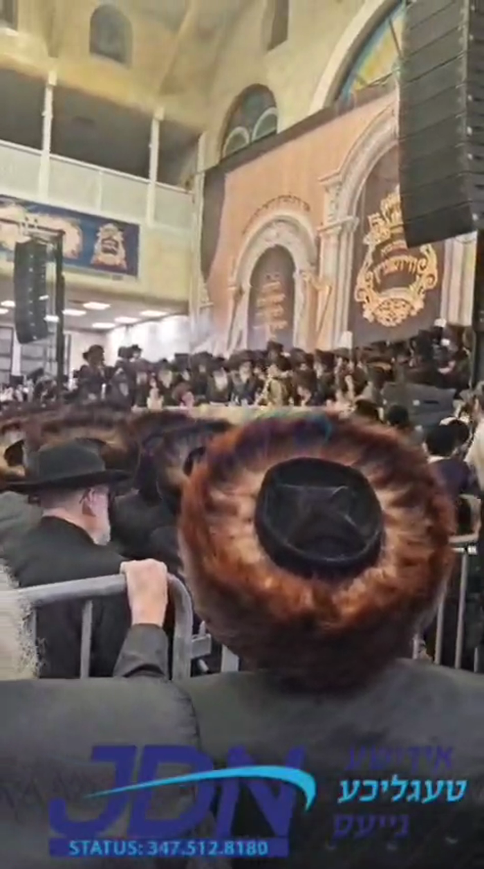 האדמו"ר מוויזניץ ביים שמחת החתונה פון נכדתו, אין ב