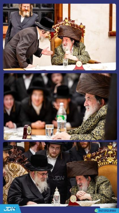 האדמו"ר מוויזניץ ביי קבלת קהל בבית מדרשו אין מאנסי