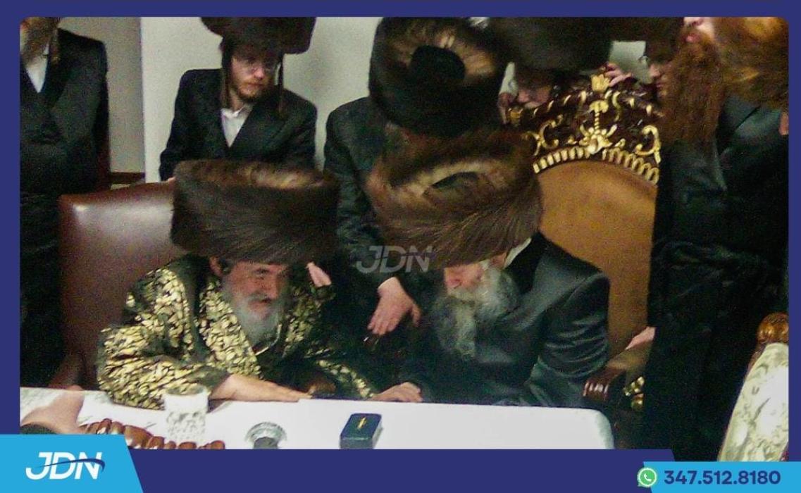 האדמו"ר מטשערנאביל באזוכט ביי גיסו האדמו"ר מוויזני