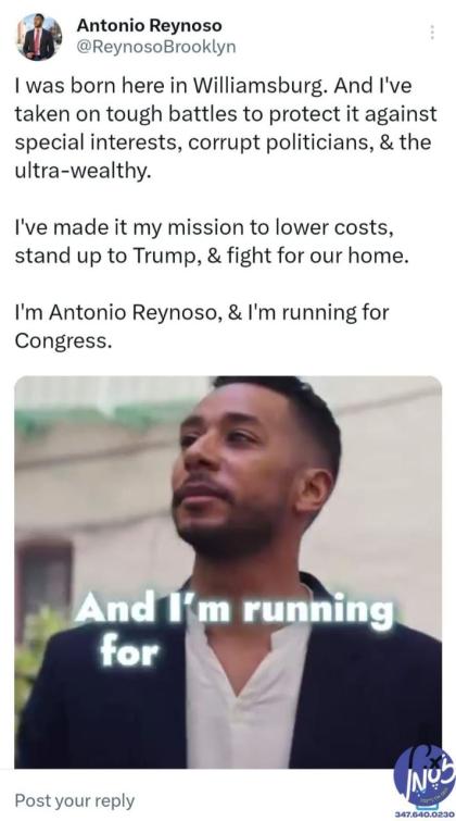 וויליאמסבורג - ברוקלין בארא פרעזידענט אנטאניא ריענ