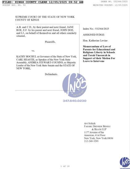 ניו יארק - דעם פרייטאג האט דער "פערל'ס" ארגאניזאצי