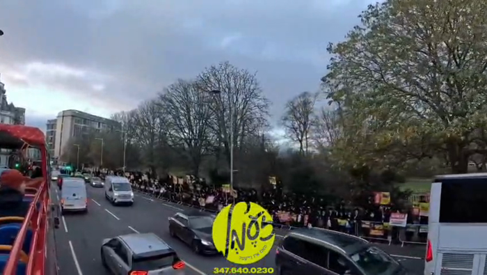 ווידעאס: לאנדאן - טויזנטער אידן ביים עצרת מחאה אדי